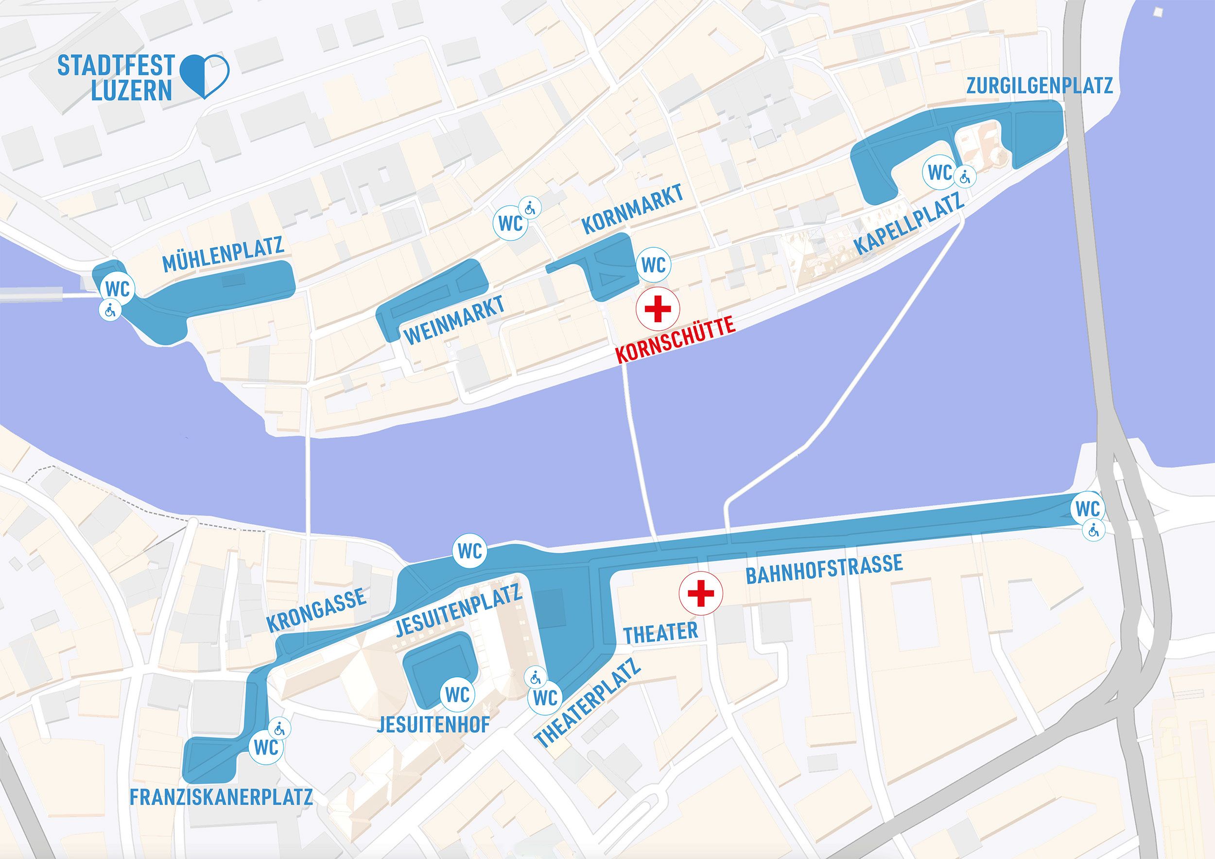 WC / Rollstuhl-WC / Sanitätsposten